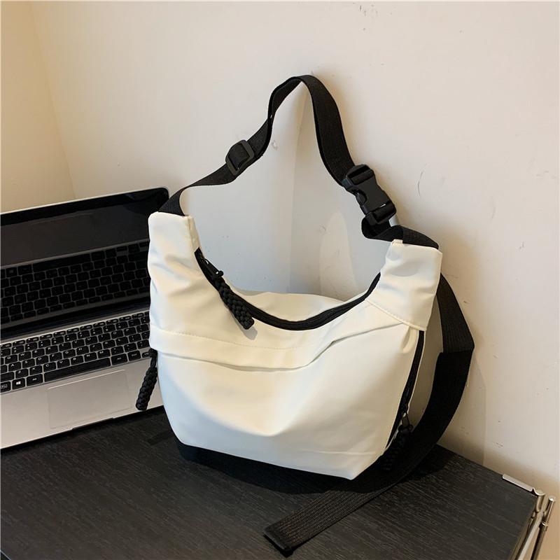 Простая повседневная сумка через плечо из нейлона для женщин с прочной молнией, новый стиль, сумки через плечо большой вместимости, универсальная мода