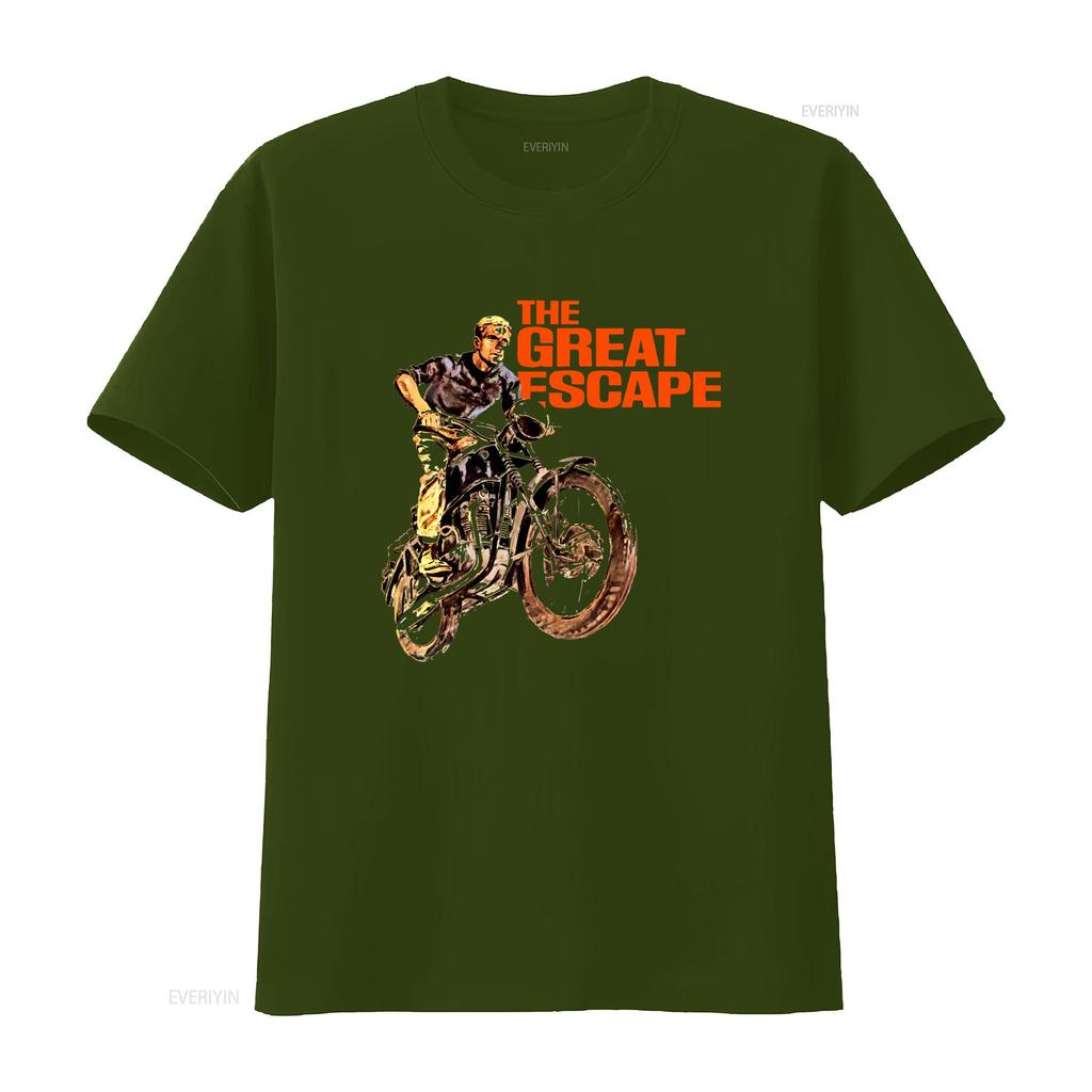 The Great Escape Movie Film T Shirt Vintage Washed Graphic Designer Clothes Fashion Versatile Slightly Casual Unisex