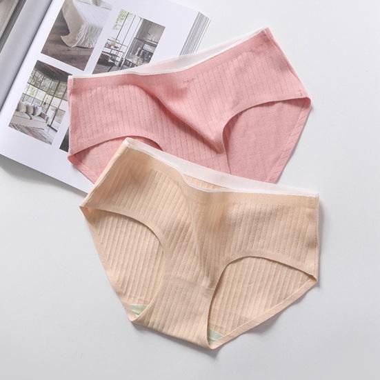 Trendy Lady Panties One-Piece Type Daily Wear Female Sweat-absorbing Close Fit Briefs Panties for Living Room