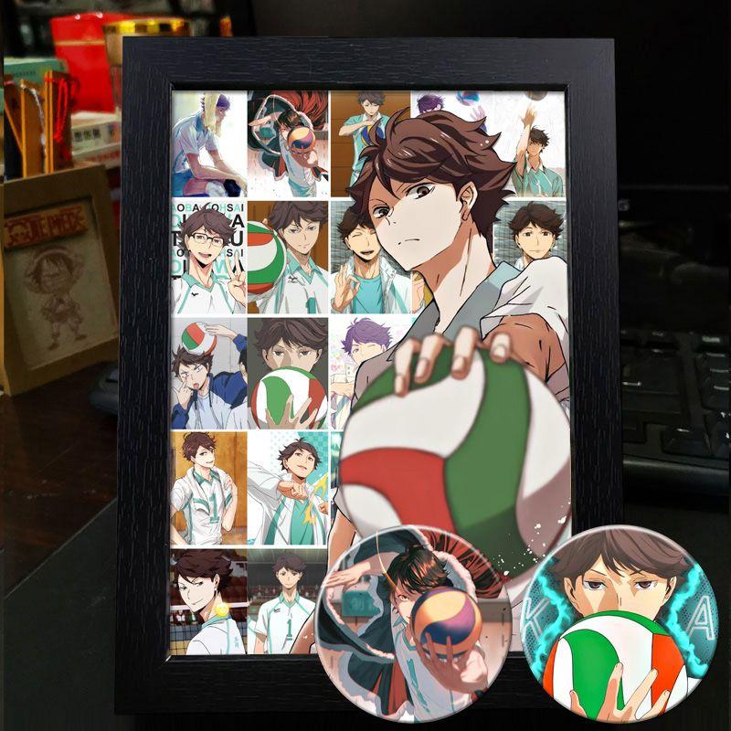 Хайкю!! Украшение фоторамки: Кагеяма Тобио и Хината Шоё - Готовая фоторамка-дисплей в подарок