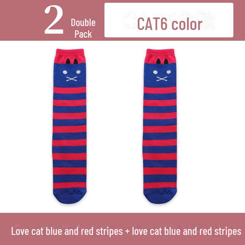 Весенние и осенние гольфы для девочек с милым рисунком - гольфы средней длины для детей и младенцев