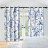 2Pcs Floral Botanical Print Curtains Natural Flowers Farmhouse Drapes Living Room Bedroom Kitchen Decoration Blackout Curtains
