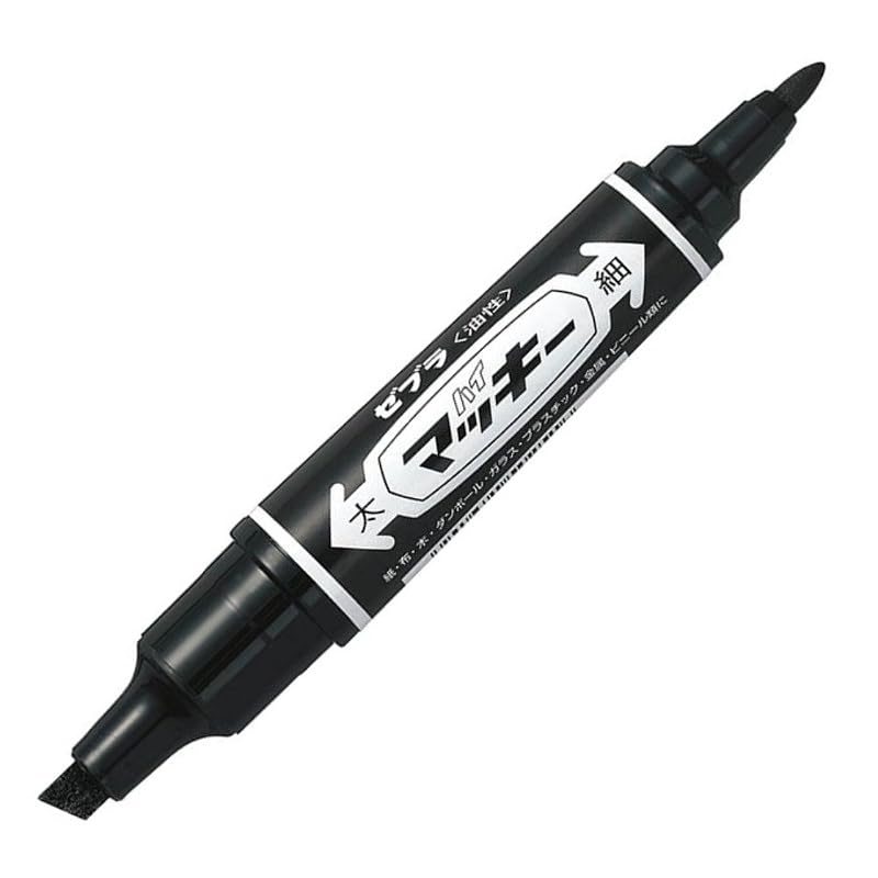 Масляный маркер Zebra Hi-Mackie, Черный, 5 шт., P-MO-150-MC-BK5