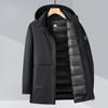 Мужская зимняя новая куртка-пуховик универсальная повседневная утепленная куртка с капюшоном
