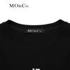 MO&Co. MC Embroidered Line Cut Cropped Long Sleeve T-Shirt