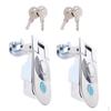 2x Compression Chrome Ing Push Locks Latch Tool Box Camping Trailer