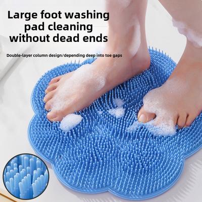 Массажный коврик для душа с отшелушивающим эффектом, нескользящая ванна, скраб для мытья ног, настенный коврик для ванной комнаты, массажер для спины с присосками