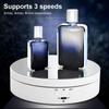 360 Degree Rotating Display Stand 3 Adjustable Speed Electric Rotating Base Photography Turntable Motorized Spinner Turntable