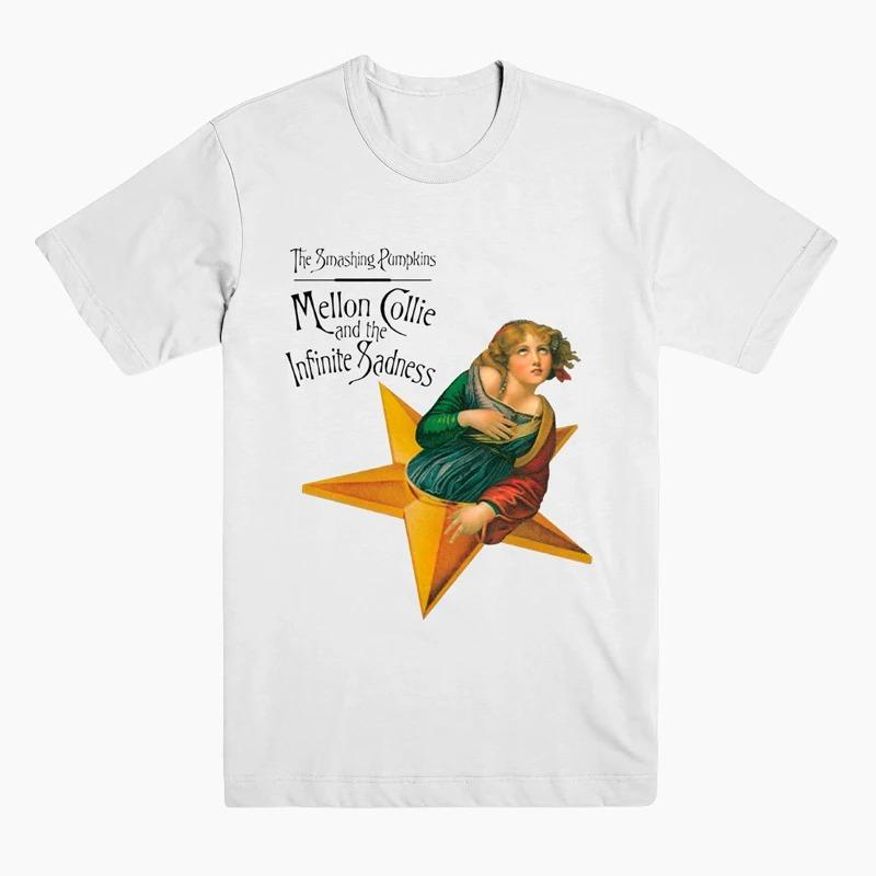 2025 Классическая футболка группы The Smashing Pumpkins, рок-музыка, мужская, женская, повседневная футболка, футболка с коротким рукавом, топы, летняя одежда