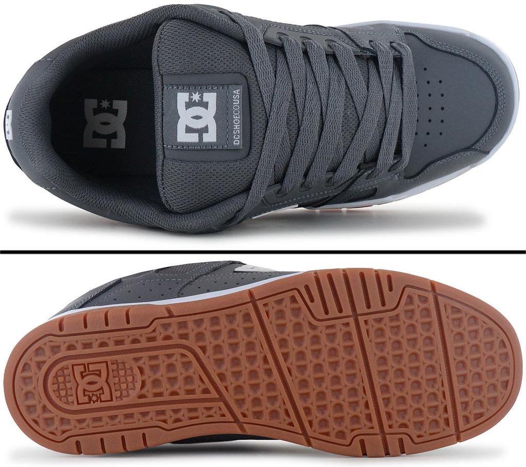 DC Shoes Stag - Мужские кроссовки Скейтбордистские Skate Обувь Кожа Серый 320188-2GG ОРИГИНАЛ