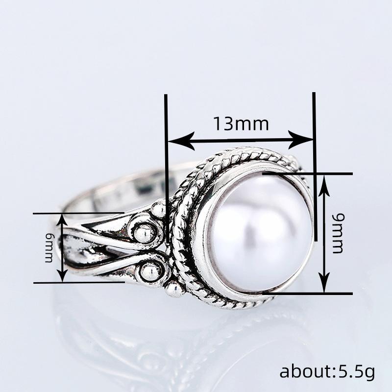 Кольцо 'Бронзовая мечта' для женщин, Изысканное кольцо с барочным жемчугом, Элегантное, Ретро, Изысканное