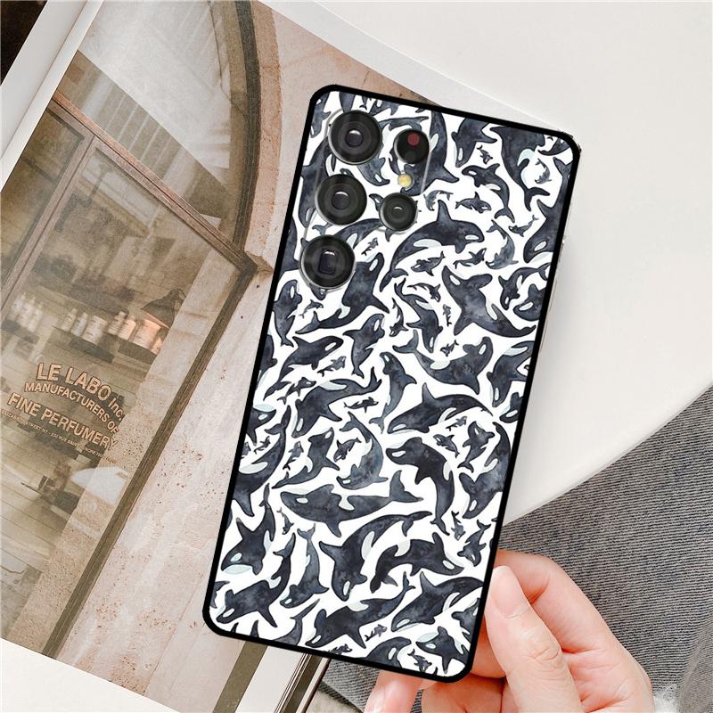 Косатки Косатка Чехол Для Samsung Galaxy S23 S22 S21 Ultra Note 20 S8 S9 S10 Note 10 Plus S20 FE Задняя Крышка