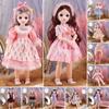 1/6 SD 30cm Dress Up BJD Dolls 23 Moveable Joints Dolls Princess Clothes Suit Kids Gift