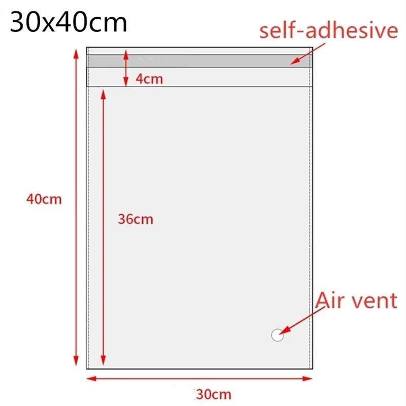 100 шт. Высокопрозрачные пакеты из ОПП толщиной 0,05 мм, самоклеящиеся, самозапечатывающиеся, для книг, одежды, масок, пластиковые пакеты для упаковки, влагонепроницаемые упаковочные пакеты