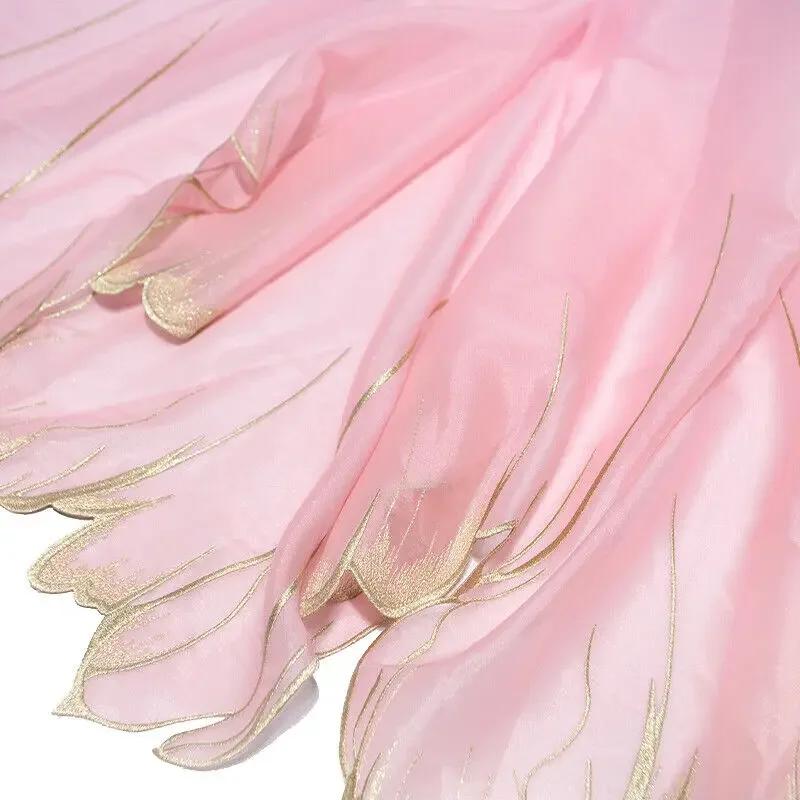 150x100cm Embroidery Lotus Leaf Soft Fabric DIY Hanfu Shirts Doll Cloth Chinese Style DIY Sewing Craft Organza Tulle Fabric New