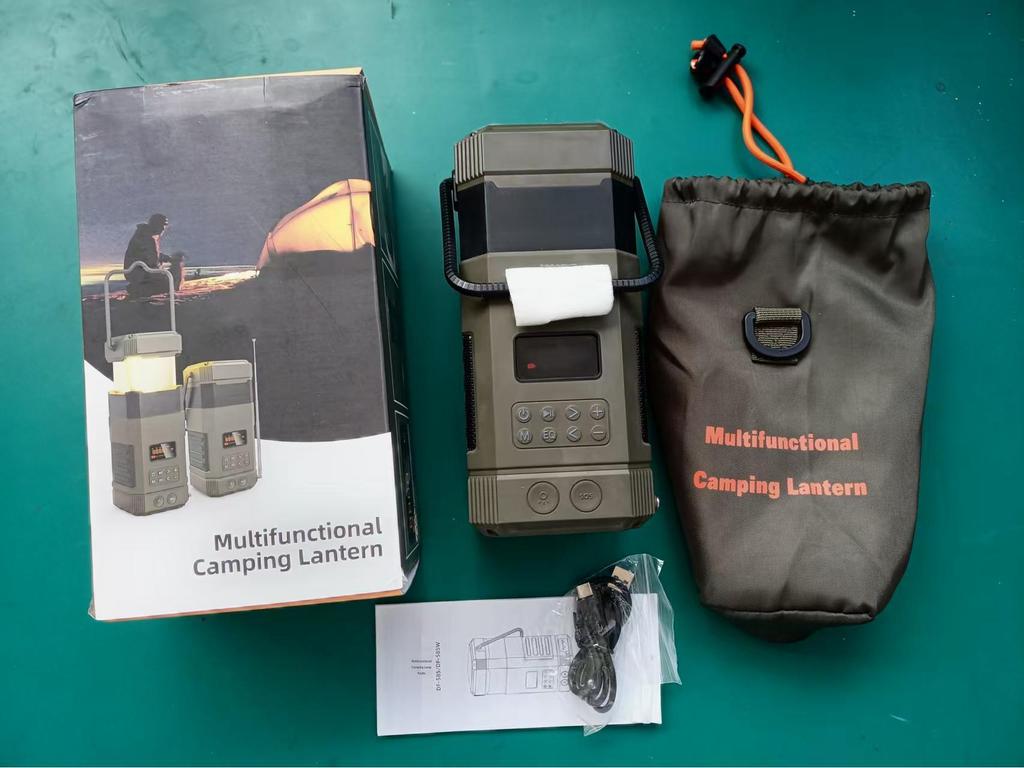 Portable Solar Lantern & Bluetooth Speaker with Hand-Crank Generator for Emergency Preparedness