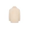 Uniqlo Однотонная плюшевая куртка с длинным рукавом из искусственного мутона для женщин, верхняя одежда, бежевая 431314-30