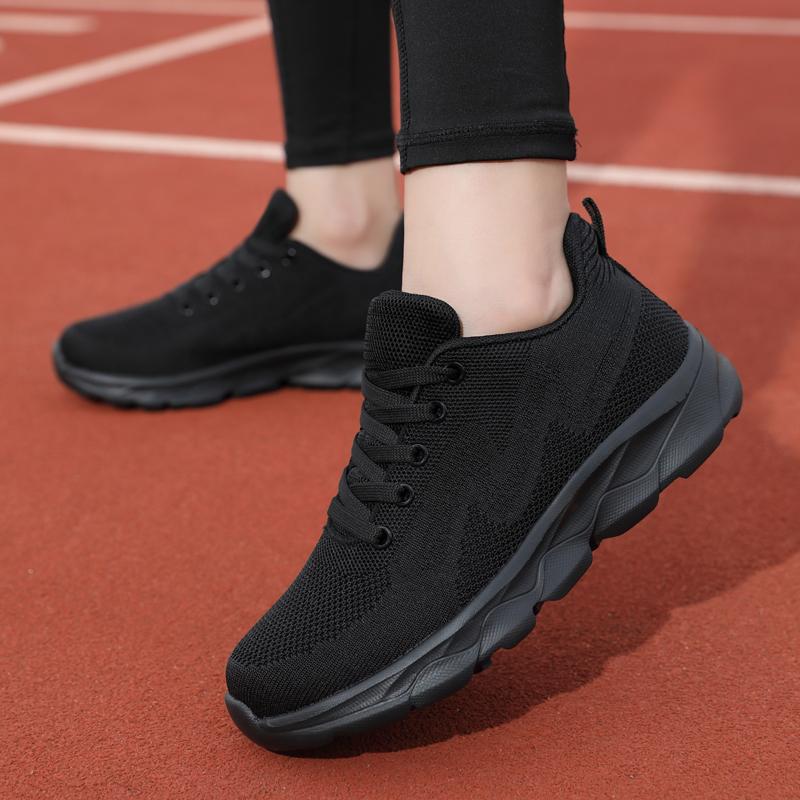 Black Shoes For Women Casual Summer Woman Sneakers Lightweight Flat Female Casual Sneaker Footwear Lightweight Soft Soled Sports