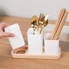 2/3 Divided Kitchen Utensil Holder Plastic Cutlery Drain Rack Chopstick Holder  Household