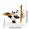 One Piece Panda Tray Key Storage Ornament, Resin Panda Sculpture Jewelry Rack, Home Desk Decor.