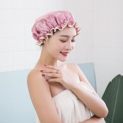 Двухслойная водонепроницаемая шапочка для душа PEVA для женщин