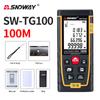 SNDWAY Rangefinder Laser Double Horizontal Bubble Distance Meter Range Battery-Powered Hand Tool Device SW-TG50 70 100 120