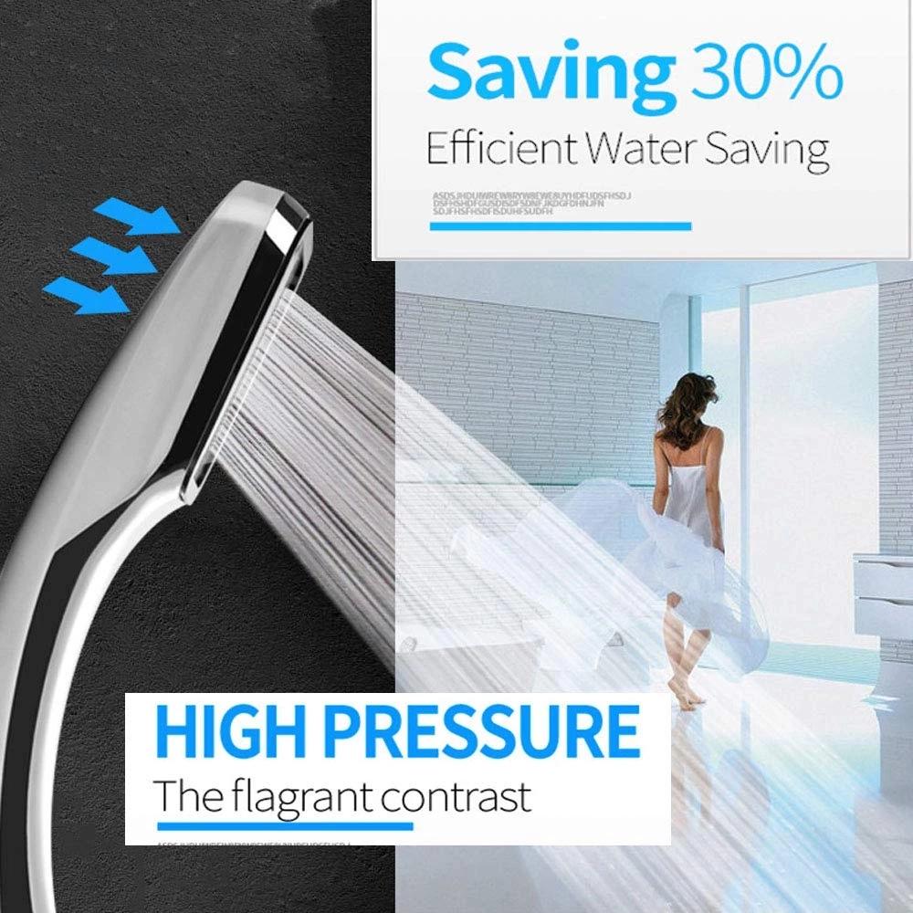 300 Holes High Pressure Shower Head Water Saving Flow With Chrome ABS Rain Spray Nozzle Bathroom Accessories