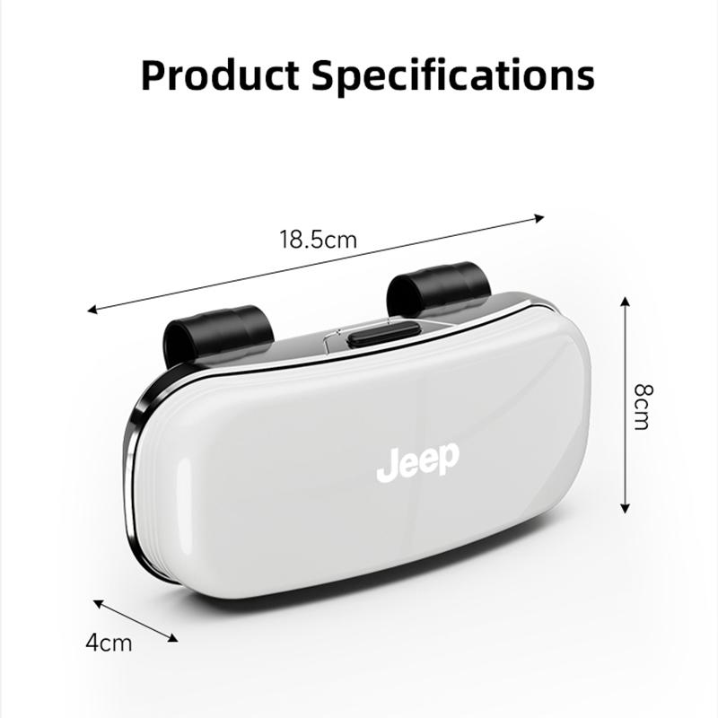 Car Sun Visor Glasses Case Holder Protective Organizer For Jeep Grand Cherokee Wrangler JK Gladiator Compass Renegade Wagoneer AJO1