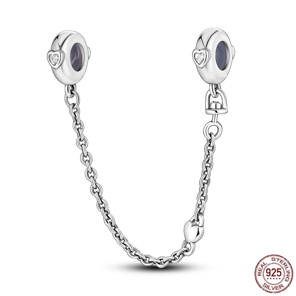 Copper Stars Moon Sun Clover Safety Chains Pendant Charms Beads Fit Original Bracelets Diy Jewelry Gift For Women