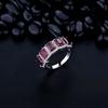 Fashion Luxury 4*6MM Ruby High Carbon Diamond Ring for Women Engagement Anniversary Gift 925 Sterling Silver Jewelry