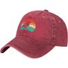 Oriole Bird Retro Sunset Baseball Cap Washed Cotton Adjustable Hat for Unisex
