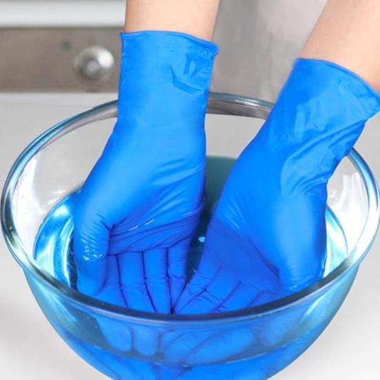 50 шт. Одноразовые нитриловые перчатки Без пудры Латексные Рабочие перчатки Эластичные Устойчивые к проколам Защитные Безопасность