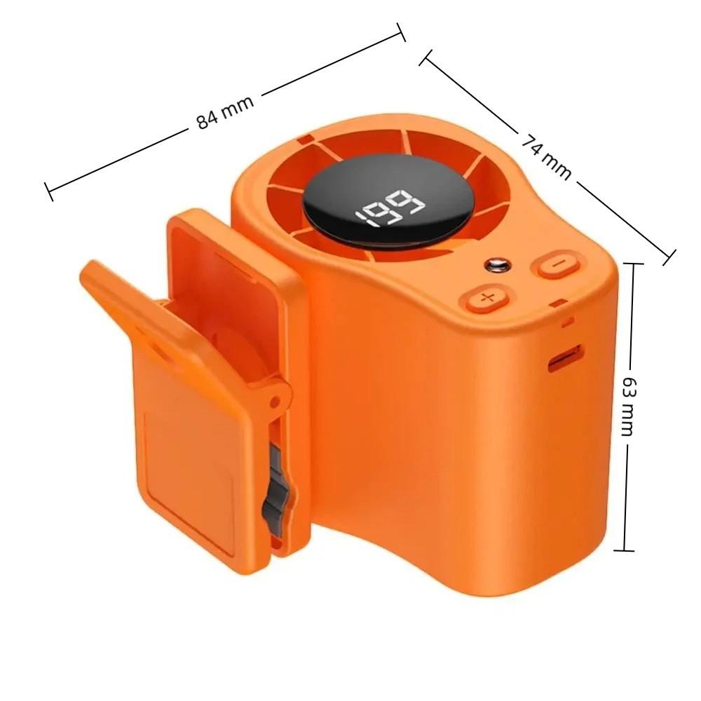 USB Charging Mini Silent Fan LED Display Neck-mounted Handheld Mini Fan For Outdoor&Office