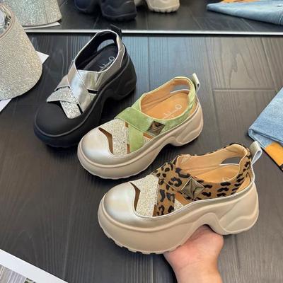 Баотоу римские спортивные сандалии женские летние новые полые толстая подошва увеличивающие рост мягкая подошва повседневные