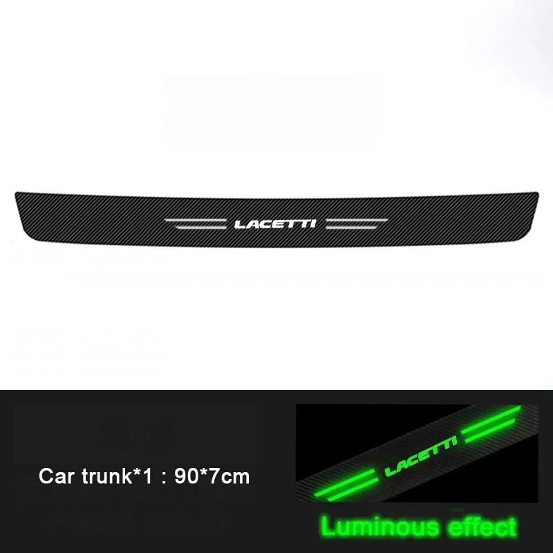 Luminous Car Door Sill Scuff Plate Waterproof Stickers For Chevrolet LACETTI Rear Trunk Bumper Anti-Scratch Protective Decals