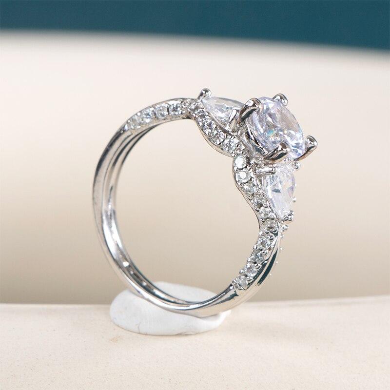 BELLA BOX Модные женские кольца в контрактном стиле, блестящие белые циркониевые нежные аксессуары для вечеринок, женские эстетические украшения