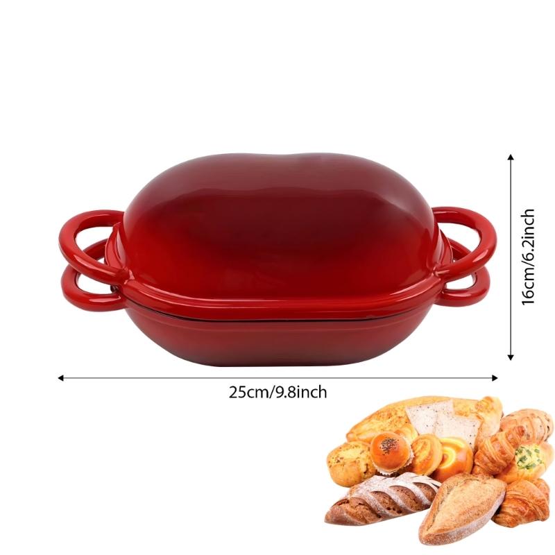 Круглая чугунная форма для хлеба с крышкой для выпечки на закваске, для медленного запекания, эмалированная голландская печь для выпечки