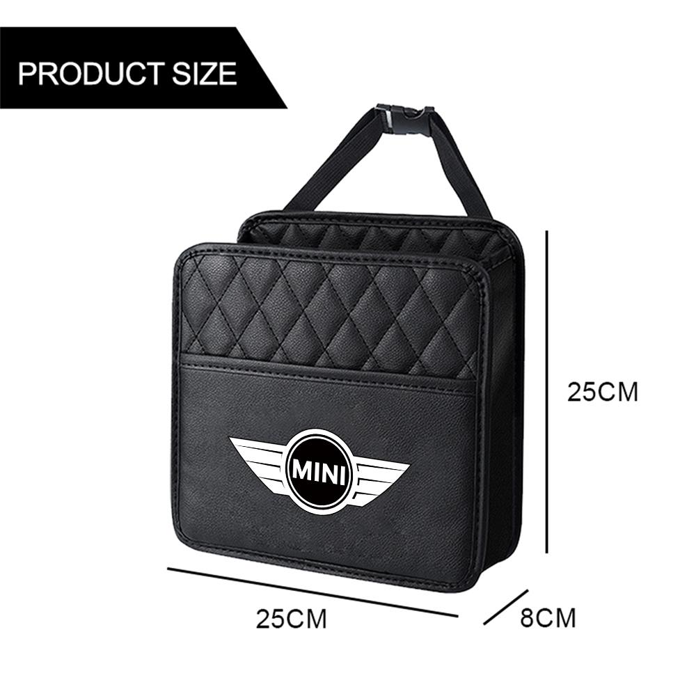 Foldable Car Logo Seat Back Hanging Storage Bag Organizer Case Accessories For MINI Cooper JCW WORKS R55 R56 F55 F56 R57 R58 R59 hsgql22