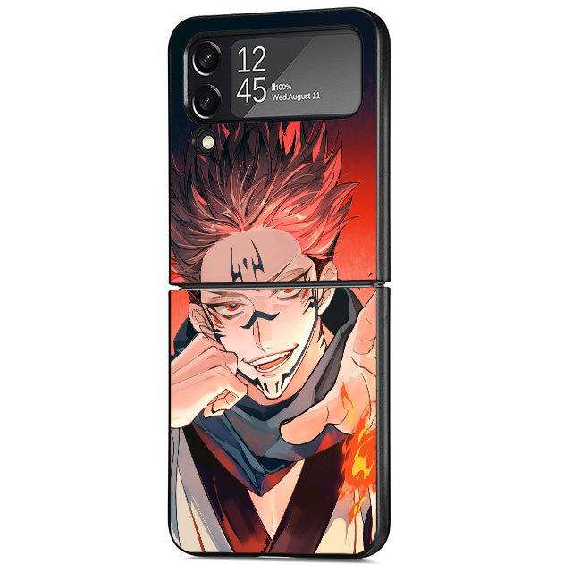 Черный чехол для телефона Samsung Galaxy Zflip3 Zflip Z Flip 3 5g Z Flip 4 Flip3 Zflip Flip4, чехол аниме Jujutsu Kaisen Yuji Bag