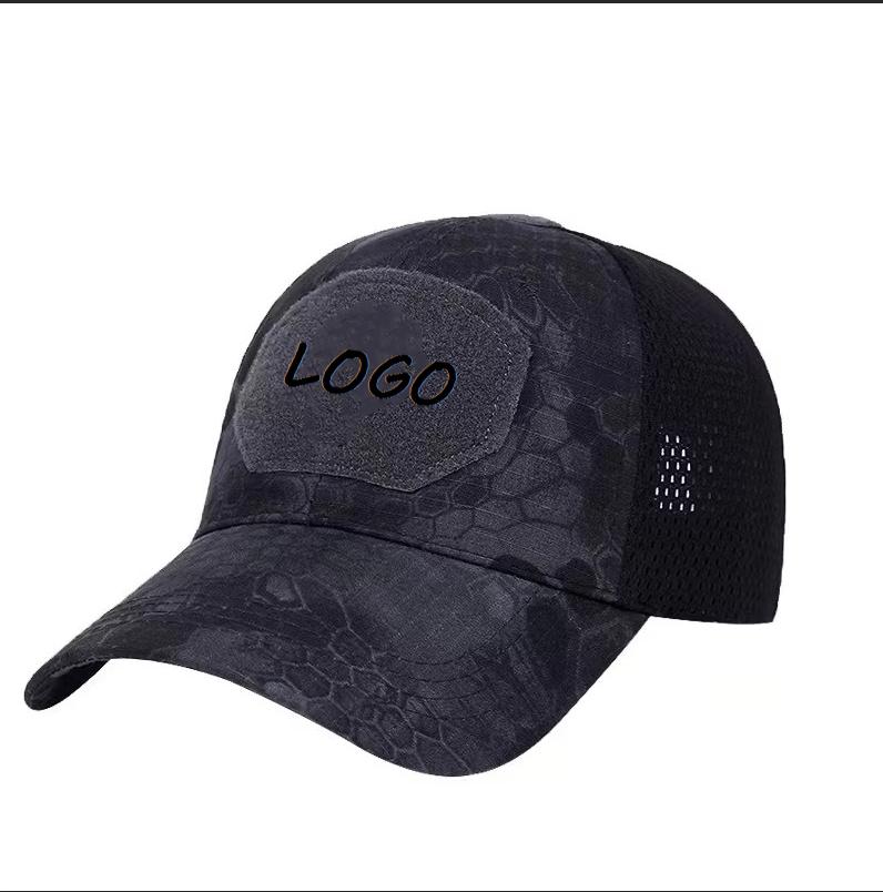 Hot Selling Unisex Fashion Breathable Tactical Satin Hat Pure Cotton Outdoor Trucker Sports Baseball 6 Panel Camo