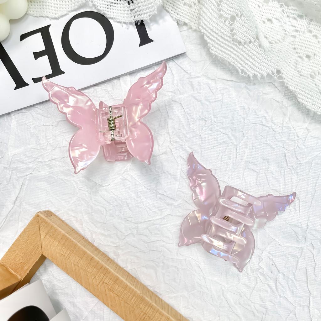Super Fairy New Color Imitation Acetic Acid Butterfly Cute Hair Claw Shark Clip Sweet Back Head Gentle Ponytail Clip