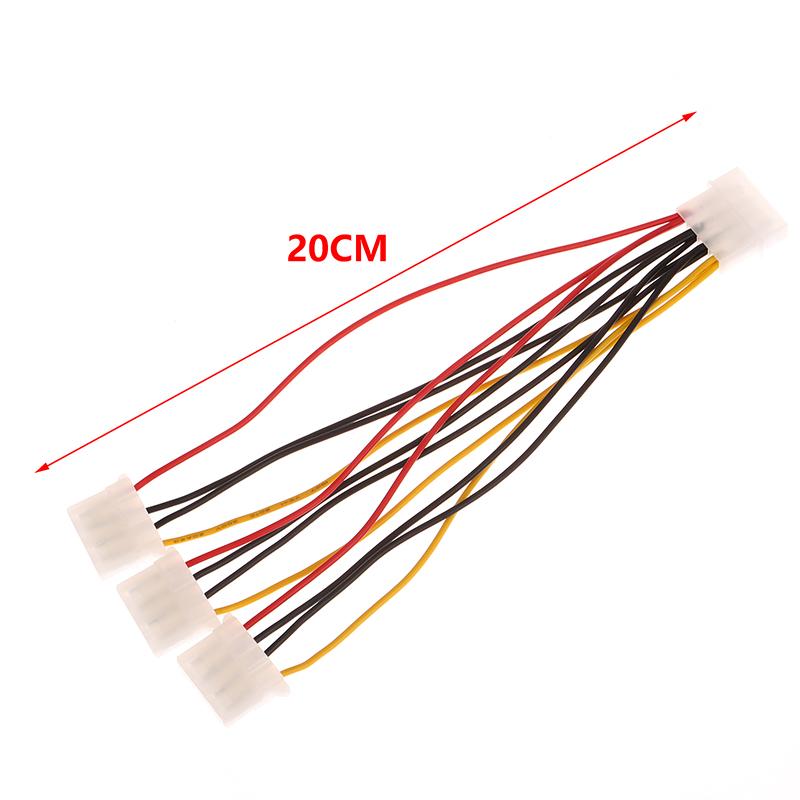 Высококачественный 4-контактный Molex (папа) на 3-портовый Molex IDE (мама) кабель-адаптер-разветвитель питания 20 см Кабели питания IDE