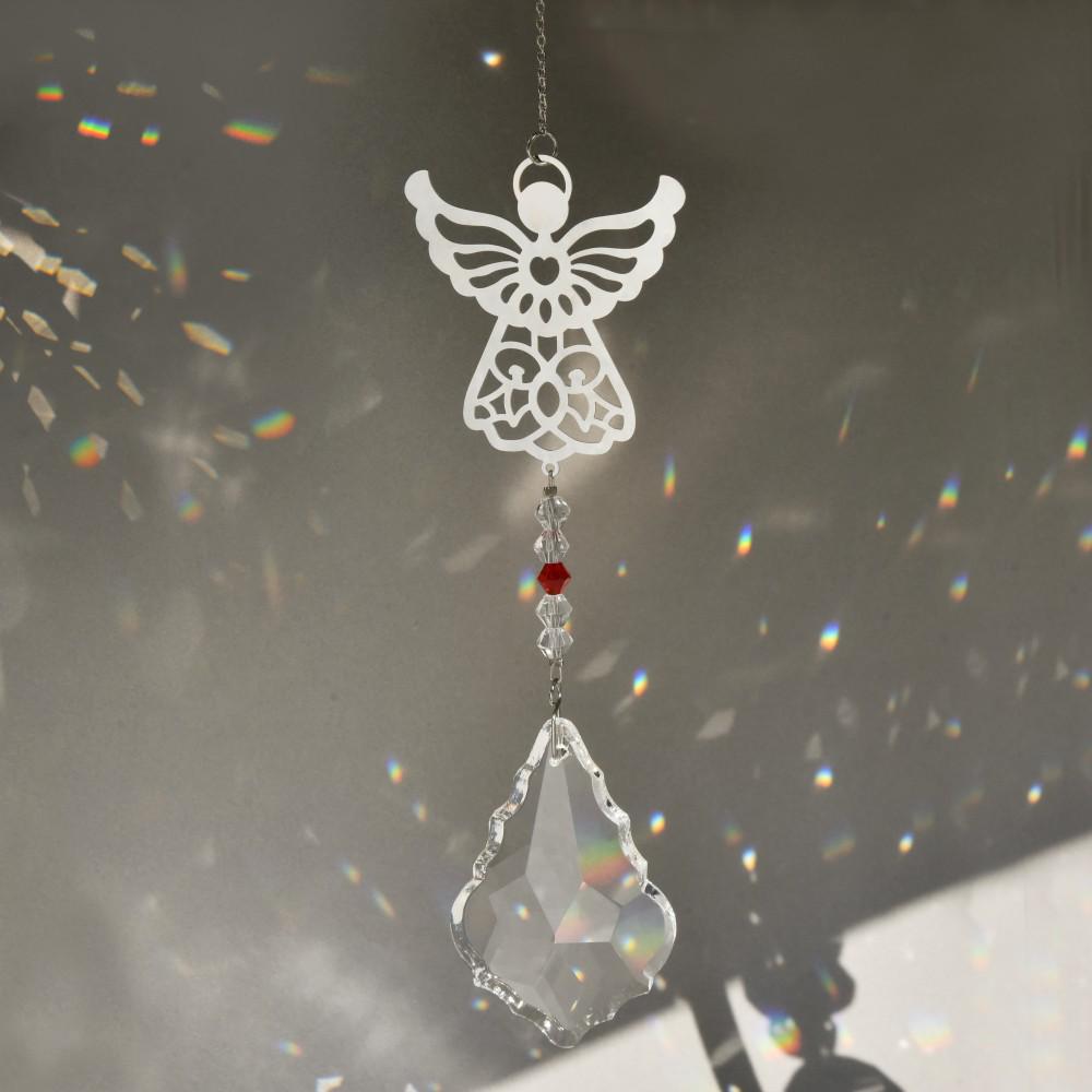 Радужный хрустальный ловец солнца и подвеска-колокольчик