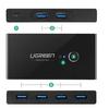 Ugreen 4-Port USB 3.2 Gen 1 Hub with Dual PC Connectivity, Model US216 Black