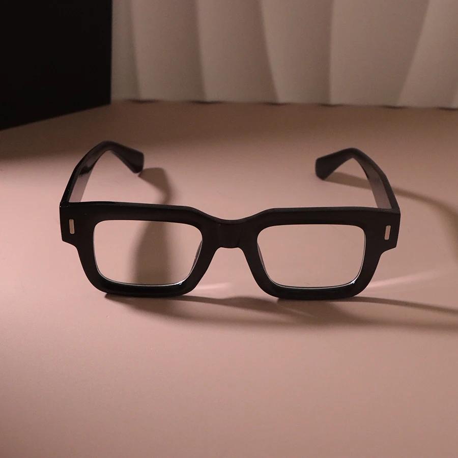 Stylish Retro Casual Transparent Lens Rectangle Glasses Men Women Elegant Eyeglasses Frame Male Clear Lens