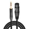6,35 TRS стерео штекер - XLR гнездовой микрофонный микшер аудиокабель с защитой от помех поддерживает 48 В