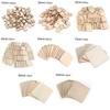 Wedding Decor Scrapbooking DIY Writing Ornament Wooden Tags Blank Plaque Square Wood Pieces