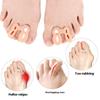 1 пара корректора косточки на ноге Ортопедический регулятор Hallux Valgus Разделитель пальцев ног Силиконовый выпрямитель молоткообразного пальца с 6 губчатыми вставками