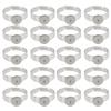 20PCS Blank Ring 8mm Adjustable Stainless Steel DIY Flat Ring Base for DIY Rings DIY Jewelry