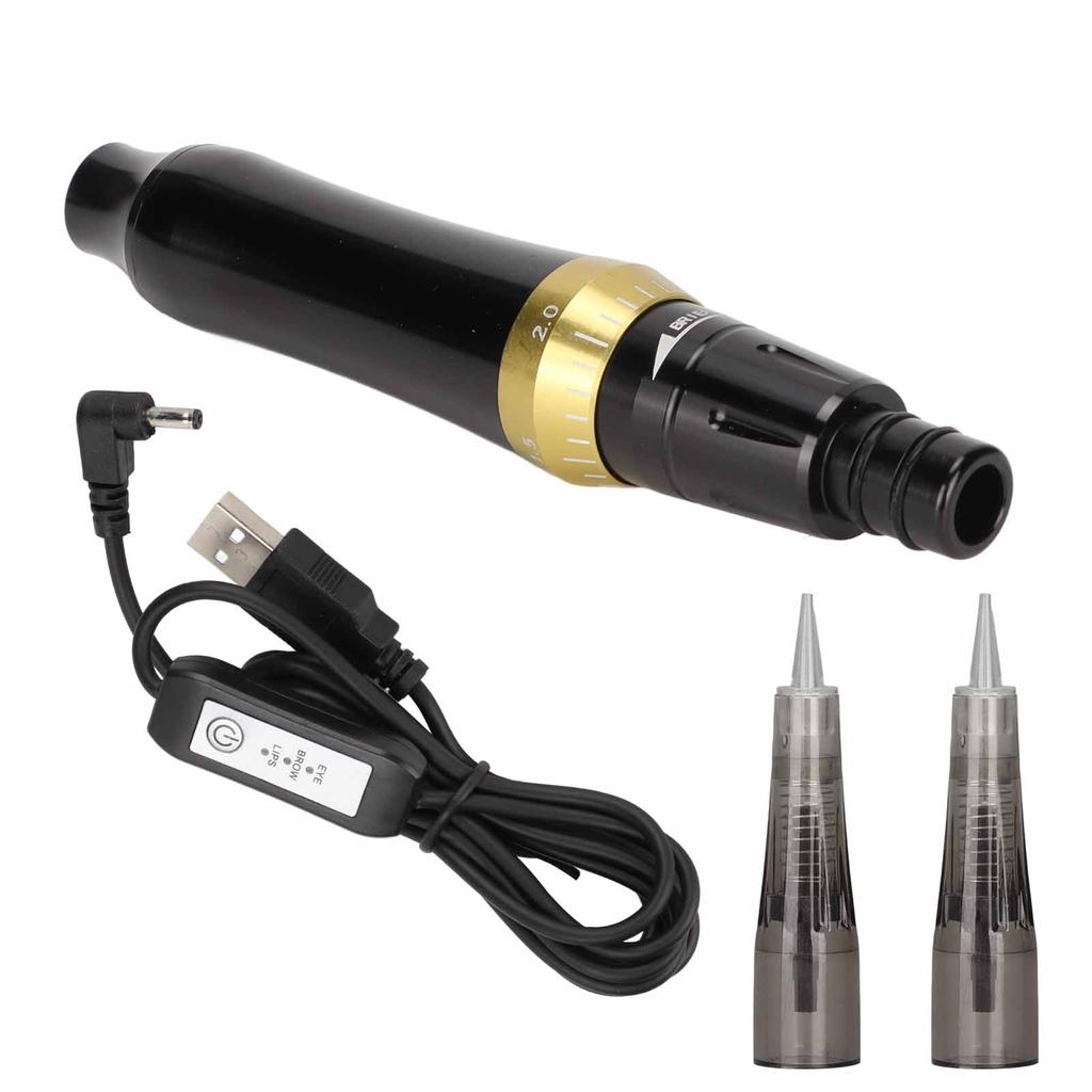 Semi Permanent Tattoo Pen Eyebrow Lip Eyeliner Microblading Makeup Machine Black 110‑240V US Plug